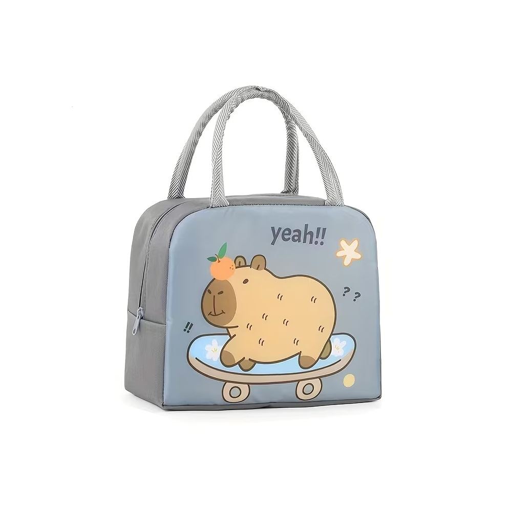 Lonchera termica portátil bolso de almuerzo estampado - Gris